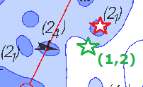 Mera troligt är att vi kommer att se justeringar av den här typen. Grundets position (röd) är flyttad till grön stjärna och djupet är justerat. Tack vare Navionics Community är det enkelt gjort och informationen delges till alla som har Navionics sjökort i sin surfplatta och är med i Community.