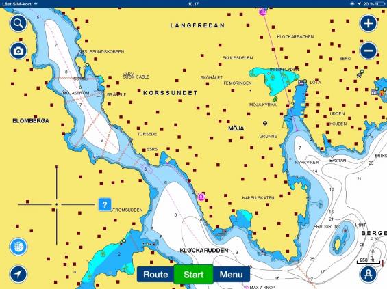 Navionics med sjömätning från Hydrographica. Hydrographicas sjömätning ingår i priset när man köper Navionics sjökort.