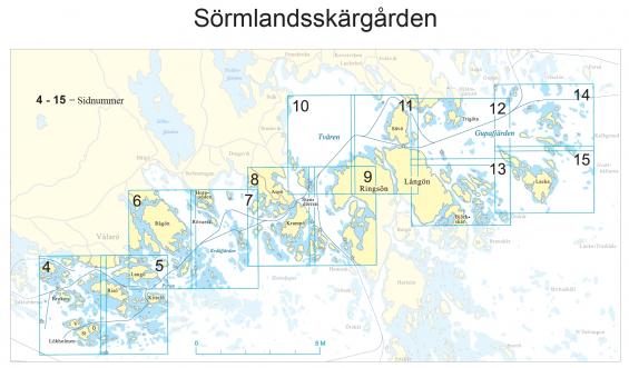 Hydrographica har gjort ett båtsportkort över sjöfyran Sörmlandskusten. I mitten ser vi Västra stendörren. Finns att köpa på kommande båtmässa Allt för sjön.