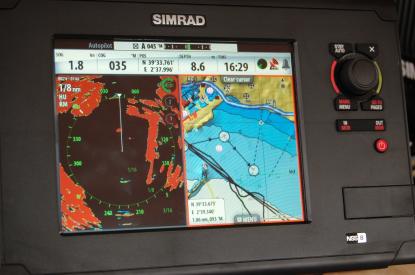 Möjligheten att justera bilden med 2/3 radar och sjökort 1/3 är på gång enligt Simrad.