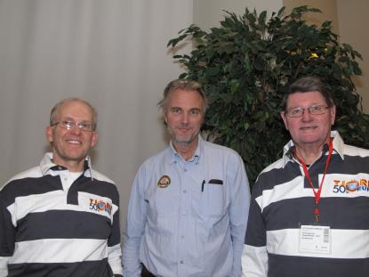 Dennis Olsson, Harald Treutiger och Bosse Bäckman såg nöjda ut efter informationsmötet.