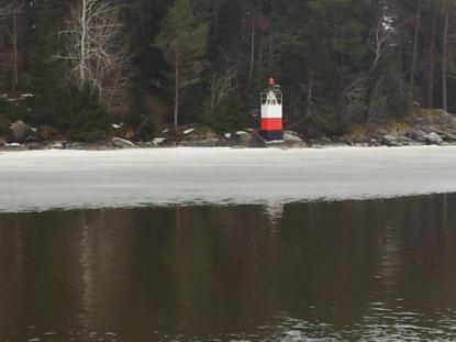 Harkö fyr var väl skyddad av is.