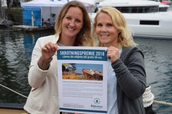 Josefin Ahrénborg och Maria Rindstrand startade en gång i tiden Båtskroten på Muskö. Nu driver de Båtretur tillsammans med Sweboat och Stena Recycling.