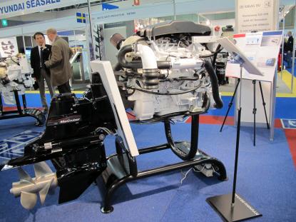Hyundai motor är bland annat anpassat till Mercruisers drev.