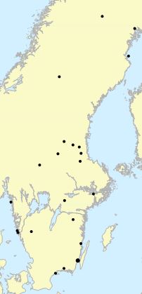 Varje prick motsvarar en drunknad under 2012. I Kalmartrakten är pricken tjockare och där var det två personer.